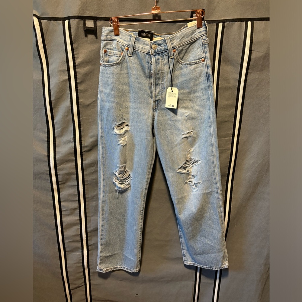 New Levi's Premium Ribcage Straight Ankle High Rise Jeans Womens Size 26x27